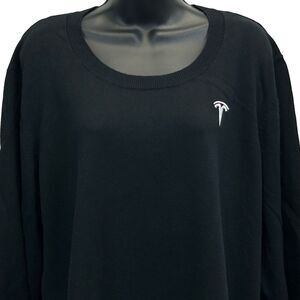 Tesla Sweater Electric Cars Motors Logo Black 3/4 Sleeve Ladies Womens 3X
